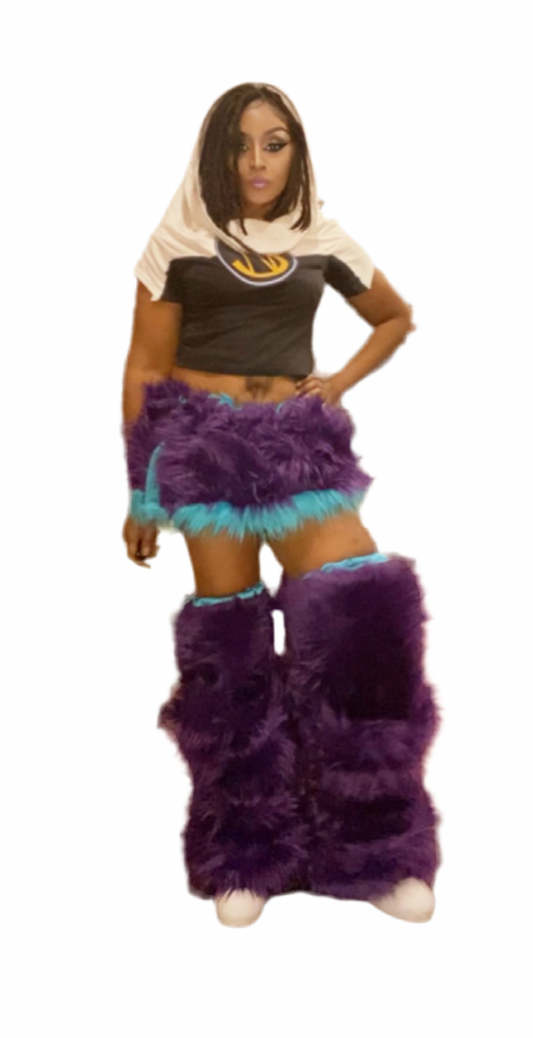 Flossy Fuzzy Bubble Skirt (Reversable)